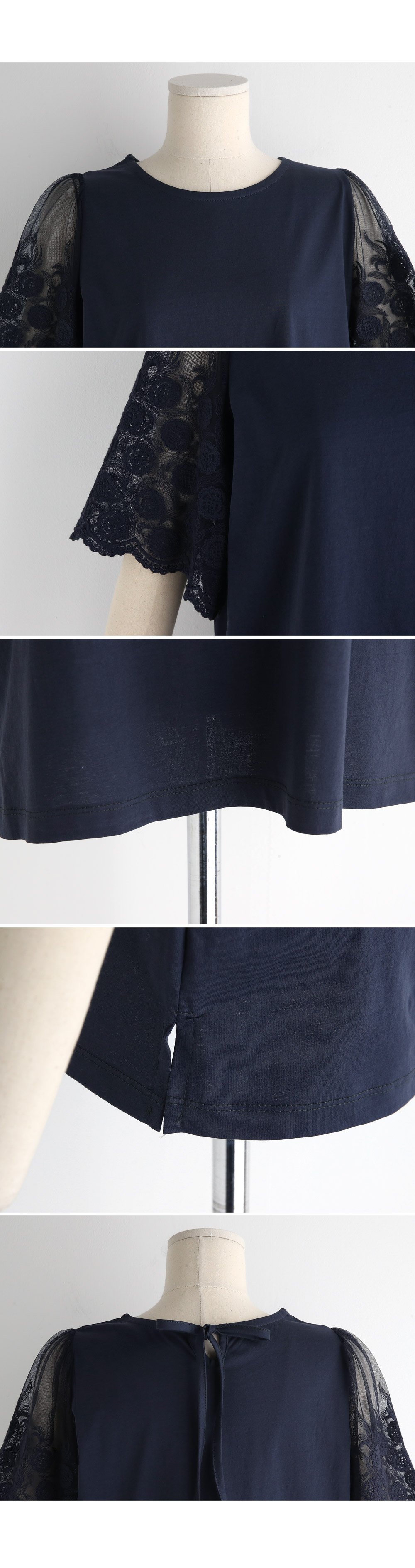 刺繍シアースリーブTシャツ・全3色 | DHOLIC PLUS | 詳細画像15
