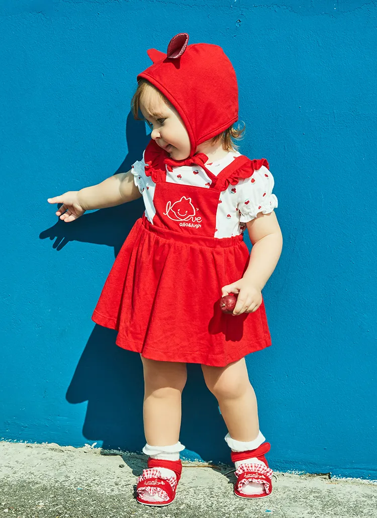 帽子付レイヤードボディスーツワンピース | 詳細画像1