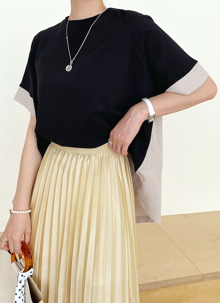 ラグランバックスリットTシャツ・全3色 | DHOLIC PLUS | 詳細画像1