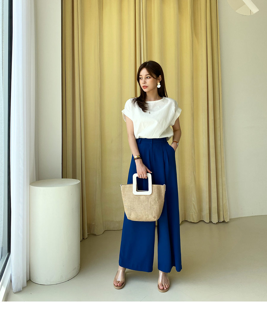 リネン混タックスリーブブラウス・全4色 | DHOLIC PLUS | 詳細画像6