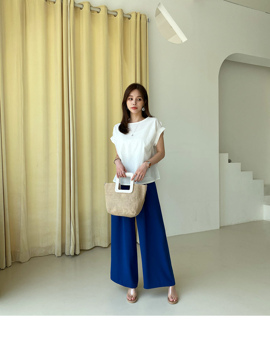 リネン混タックスリーブブラウス・全4色 | DHOLIC PLUS | 詳細画像8