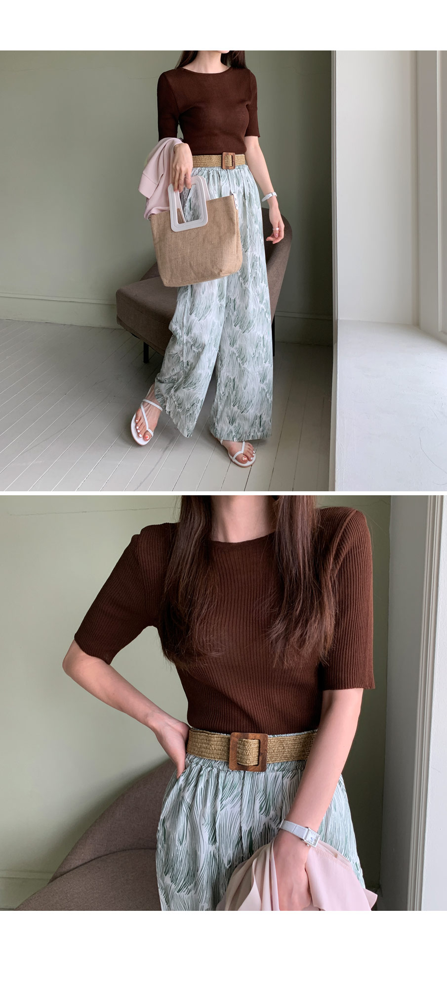 パターンワイドパンツ・全2色 | DHOLIC PLUS | 詳細画像4