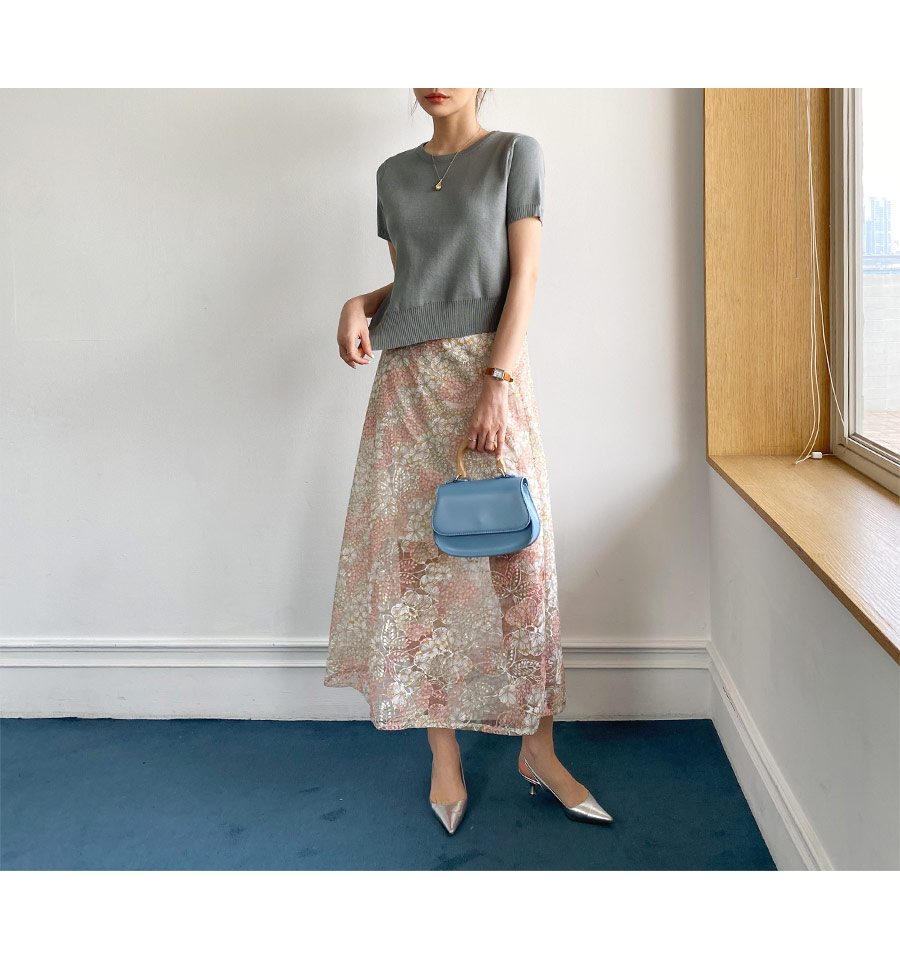 シアーフローラルスカート・全2色 | DHOLIC PLUS | 詳細画像9