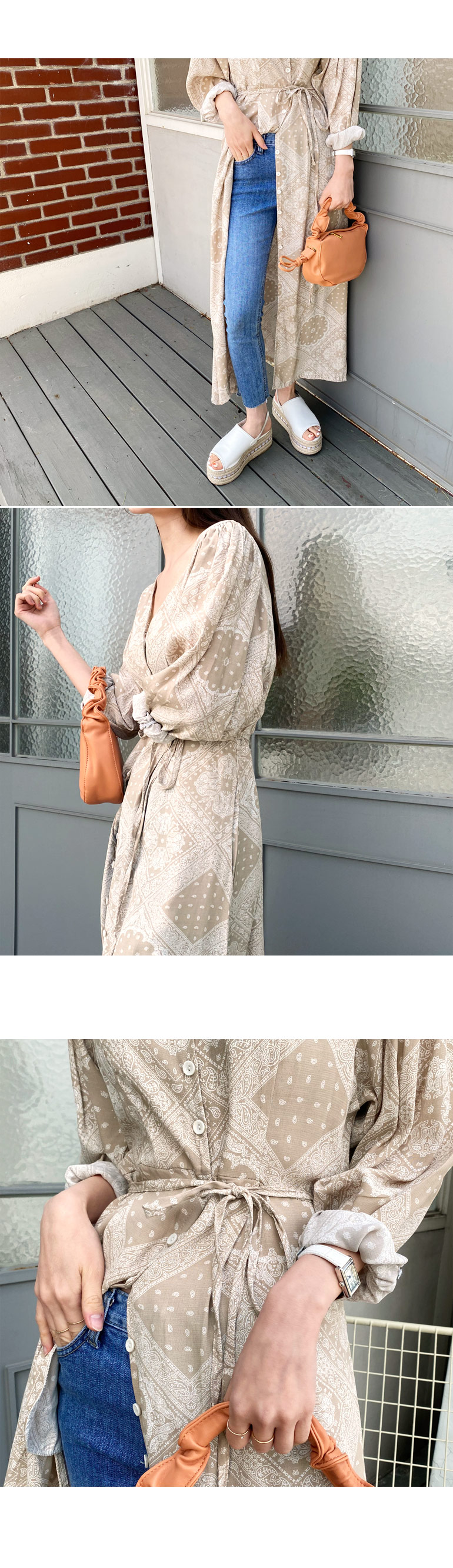 ストラップ付ペイズリーワンピース・全2色 | DHOLIC PLUS | 詳細画像3