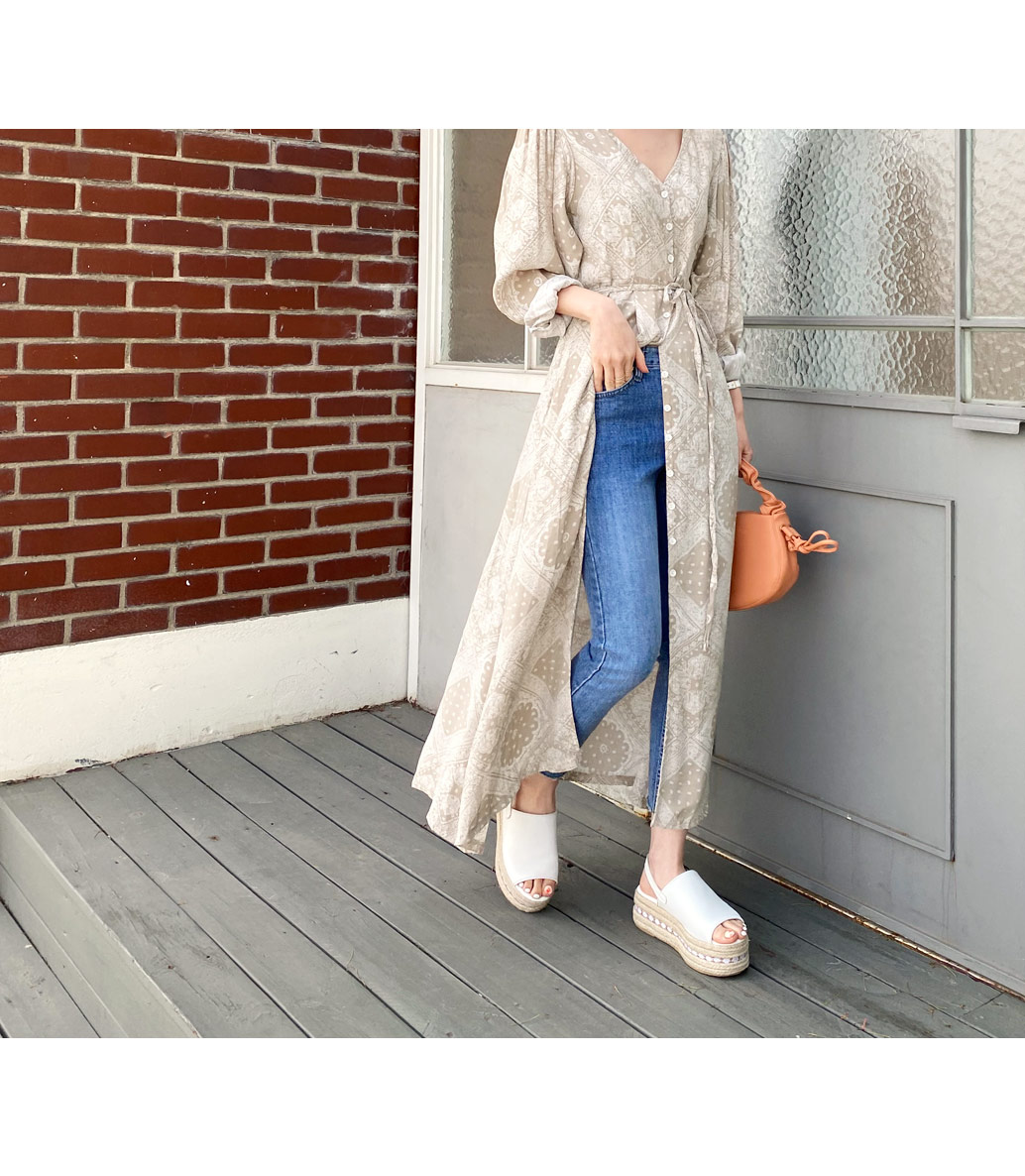 ストラップ付ペイズリーワンピース・全2色 | DHOLIC PLUS | 詳細画像4