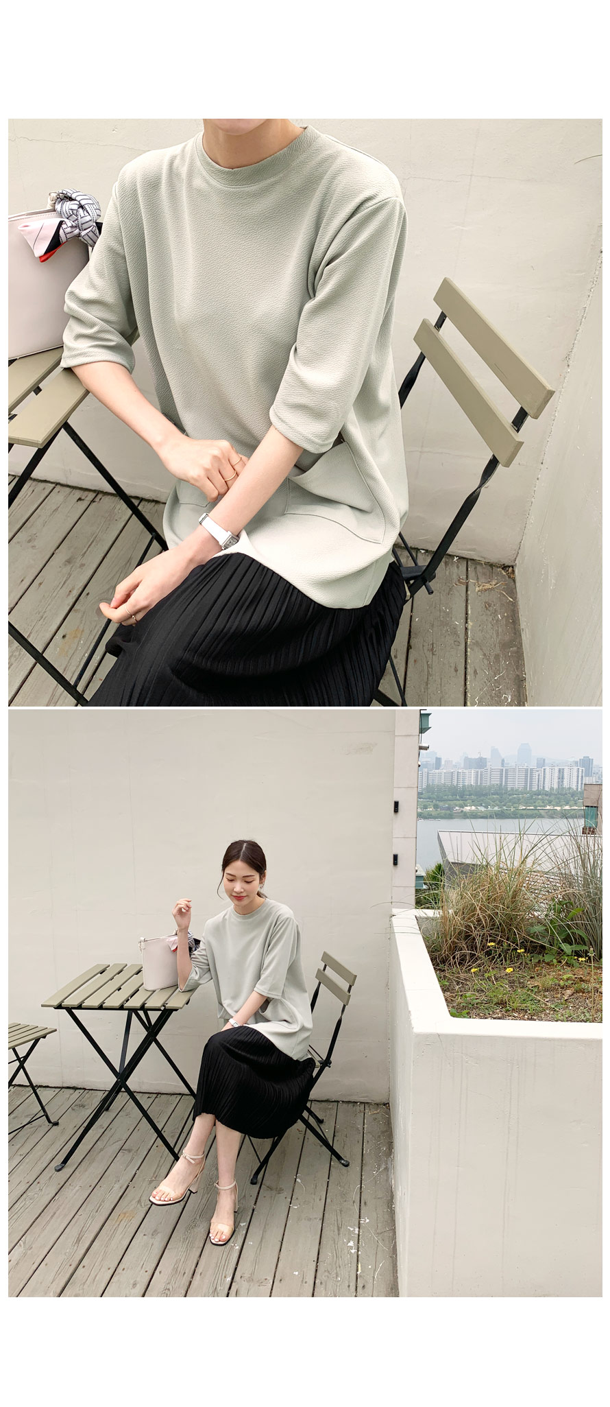 プリーツヘム配色ワンピース・全3色 | DHOLIC PLUS | 詳細画像3