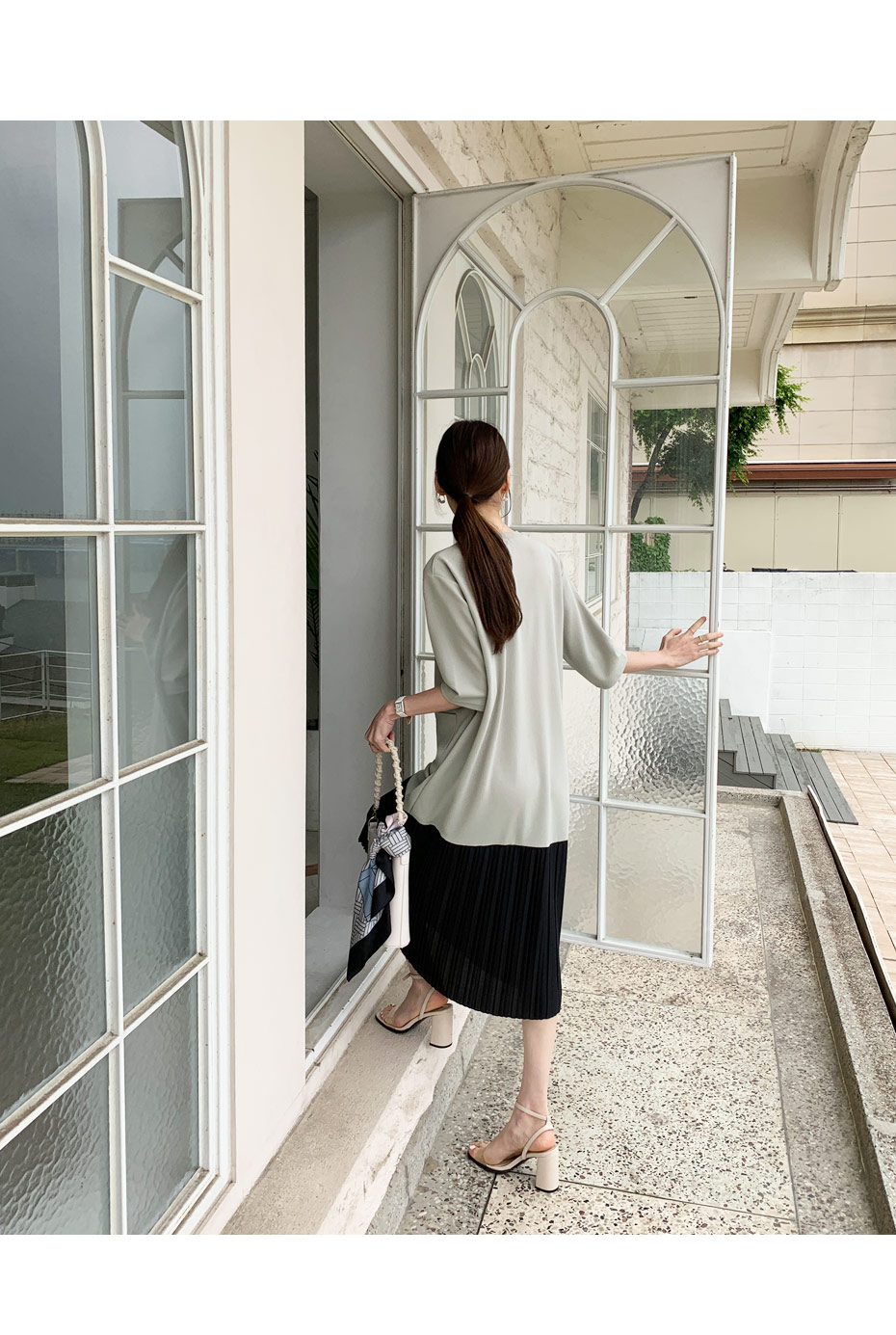 プリーツヘム配色ワンピース・全3色 | DHOLIC PLUS | 詳細画像4