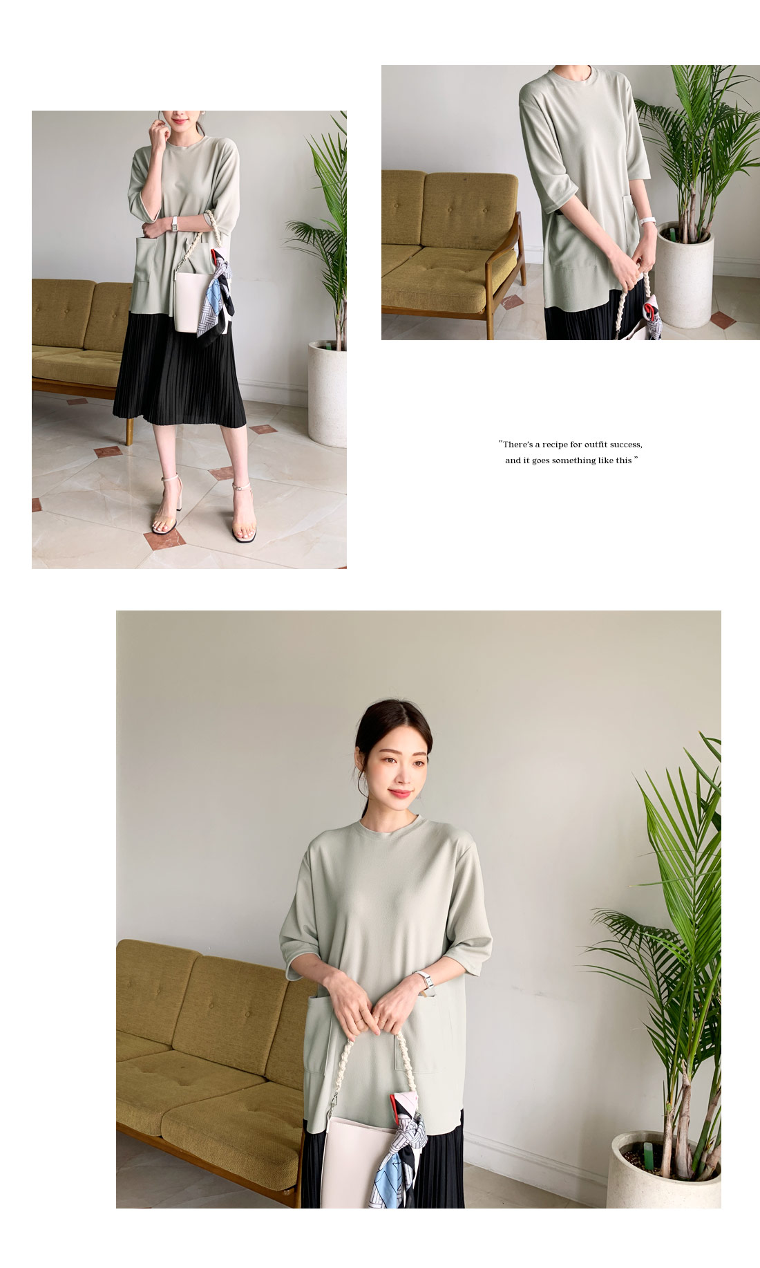 プリーツヘム配色ワンピース・全3色 | DHOLIC PLUS | 詳細画像5