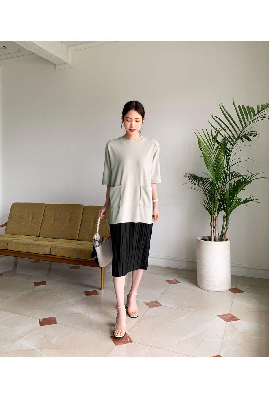 プリーツヘム配色ワンピース・全3色 | DHOLIC PLUS | 詳細画像9
