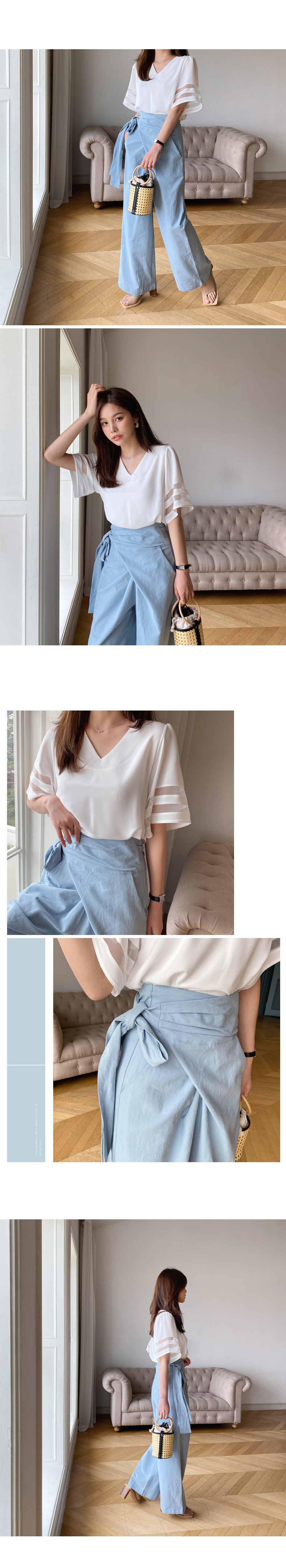 シアーラインスリーブブラウス・全3色 | DHOLIC PLUS | 詳細画像2