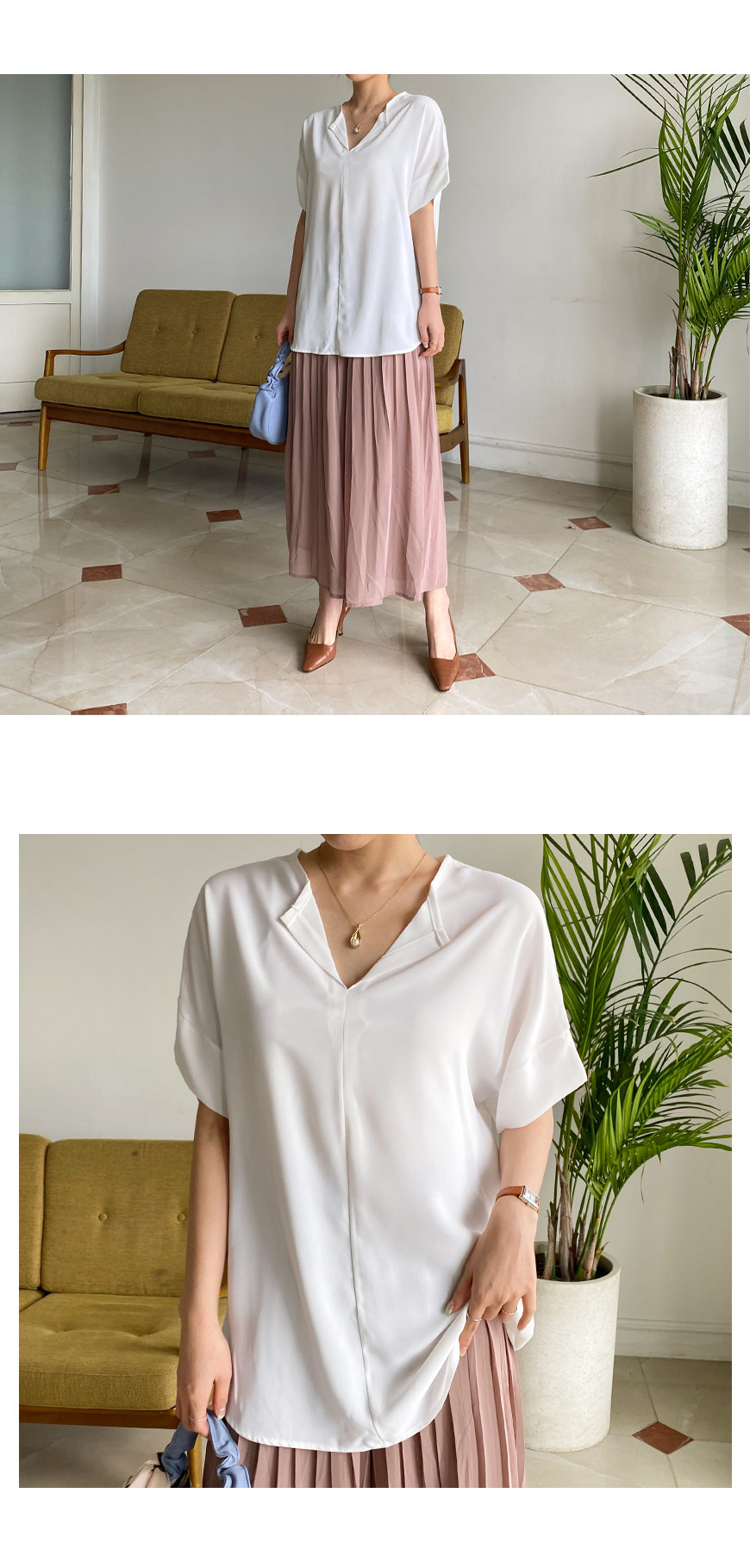 ネックスリットブラウス・全3色 | DHOLIC PLUS | 詳細画像7