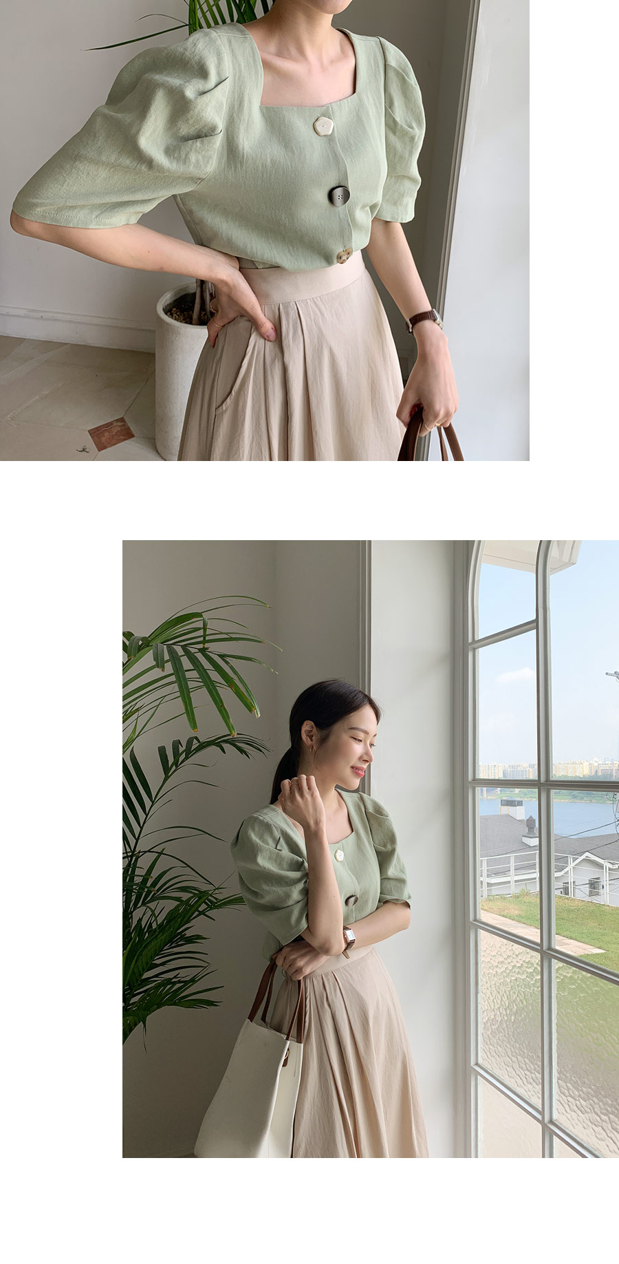 マルチボタンスクエアブラウス・全2色 | DHOLIC PLUS | 詳細画像4