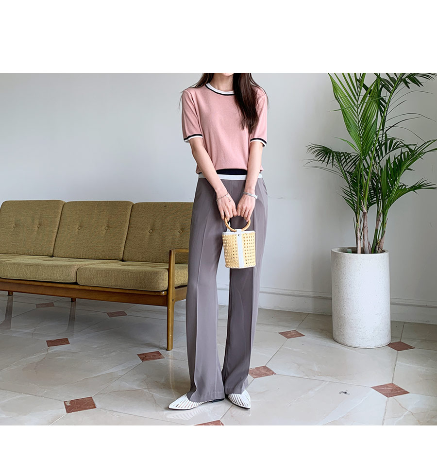 ラウンド配色ヘムニット・全3色 | DHOLIC PLUS | 詳細画像4