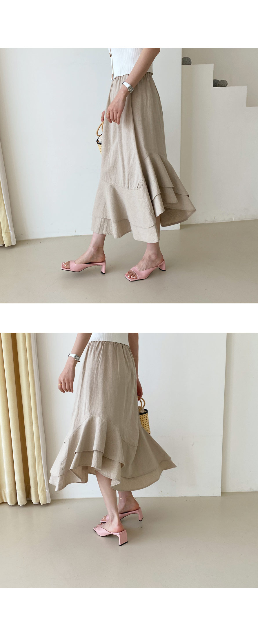ラッフルへムスカート・全3色 | DHOLIC PLUS | 詳細画像2