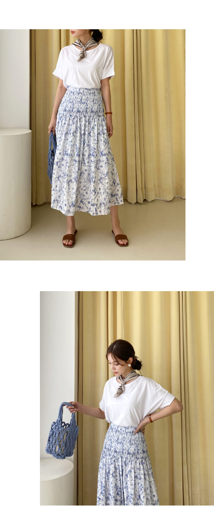 シャーリングパターンスカート・全2色 | DHOLIC PLUS | 詳細画像15