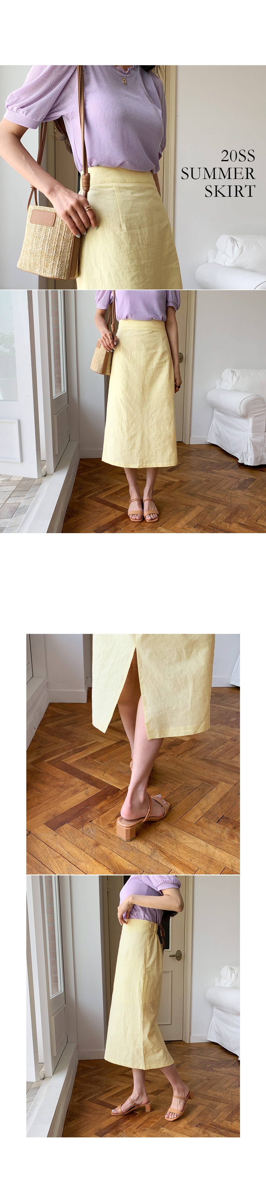 パステルHラインスカート・全3色 | DHOLIC | 詳細画像2