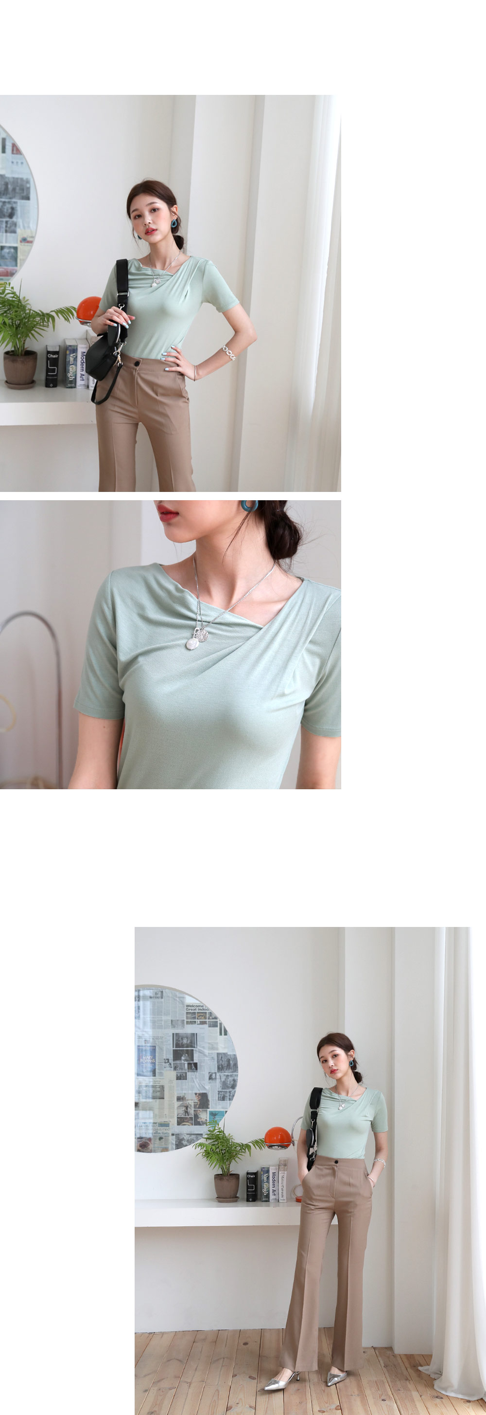 2WAYツイストネックTシャツ・全4色 | DHOLIC | 詳細画像2