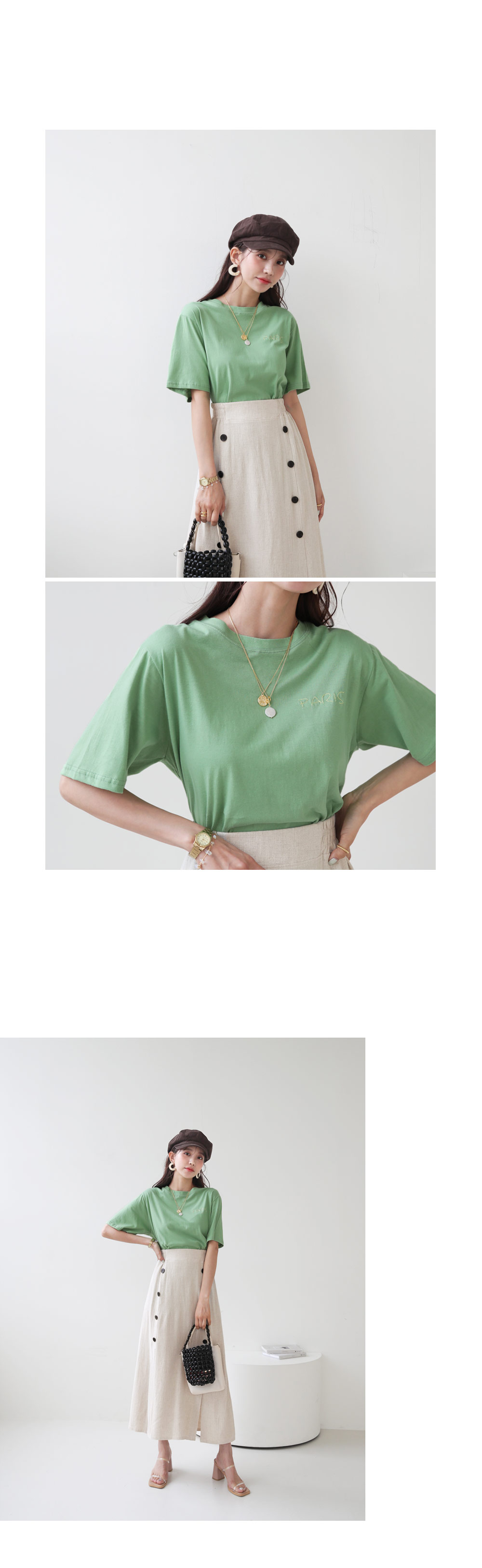 PARIS刺繍Tシャツ・全5色 | DHOLIC | 詳細画像2