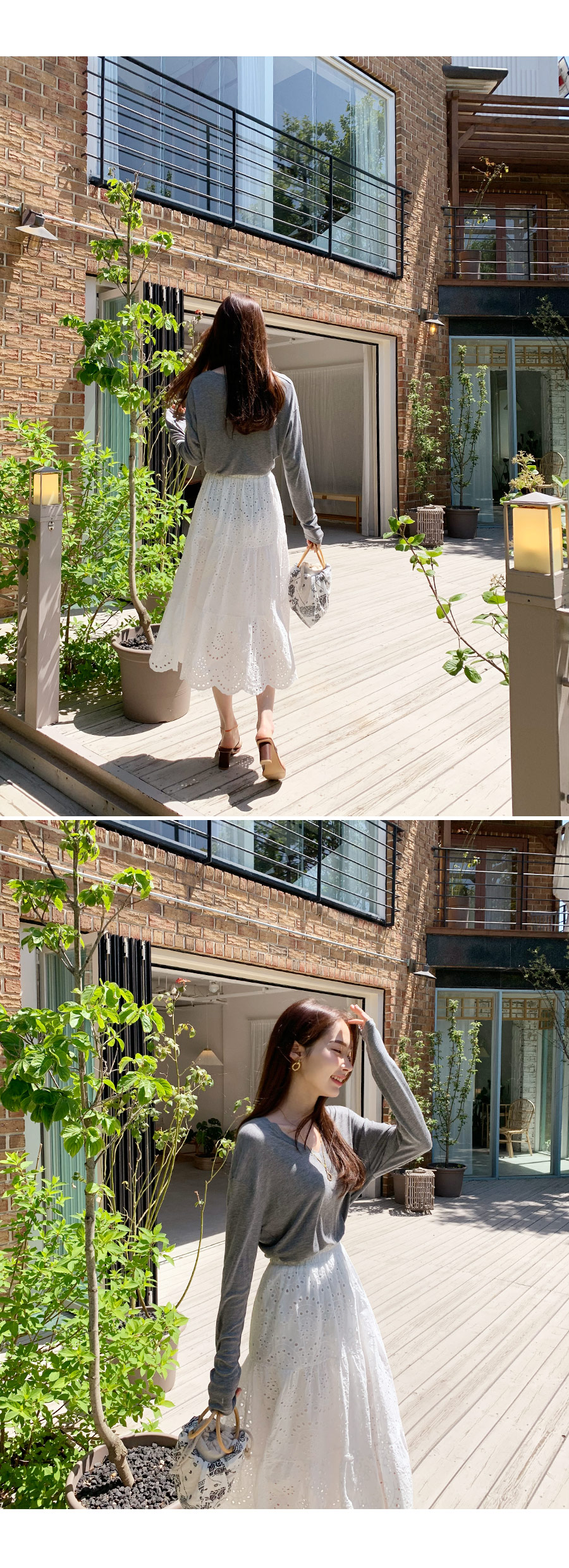 アイレットレースロングスカート・全3色 | DHOLIC PLUS | 詳細画像5