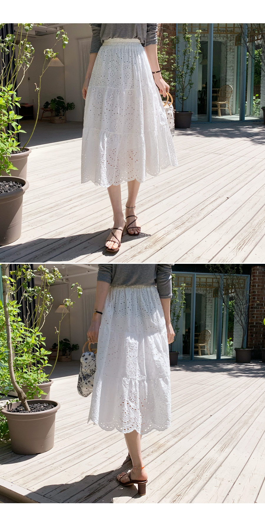 アイレットレースロングスカート・全3色 | DHOLIC PLUS | 詳細画像6