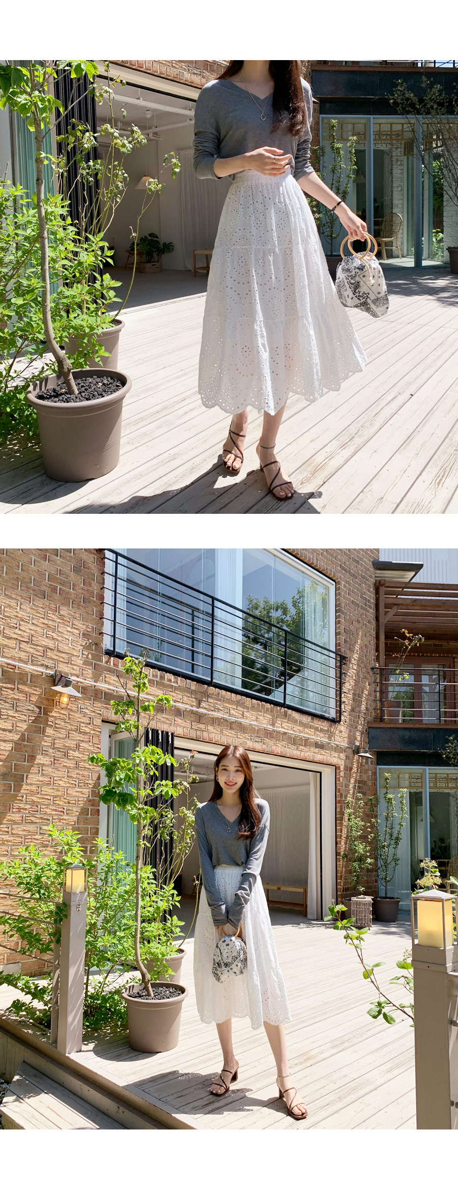 アイレットレースロングスカート・全3色 | DHOLIC PLUS | 詳細画像7