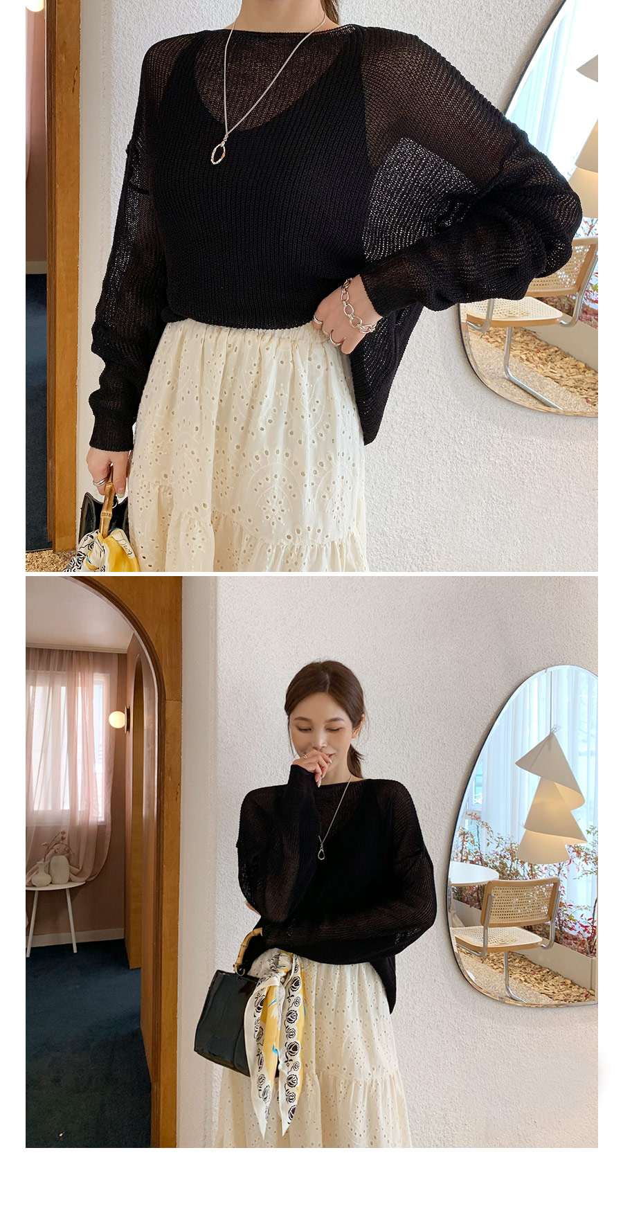 アイレットレースロングスカート・全3色 | DHOLIC PLUS | 詳細画像10