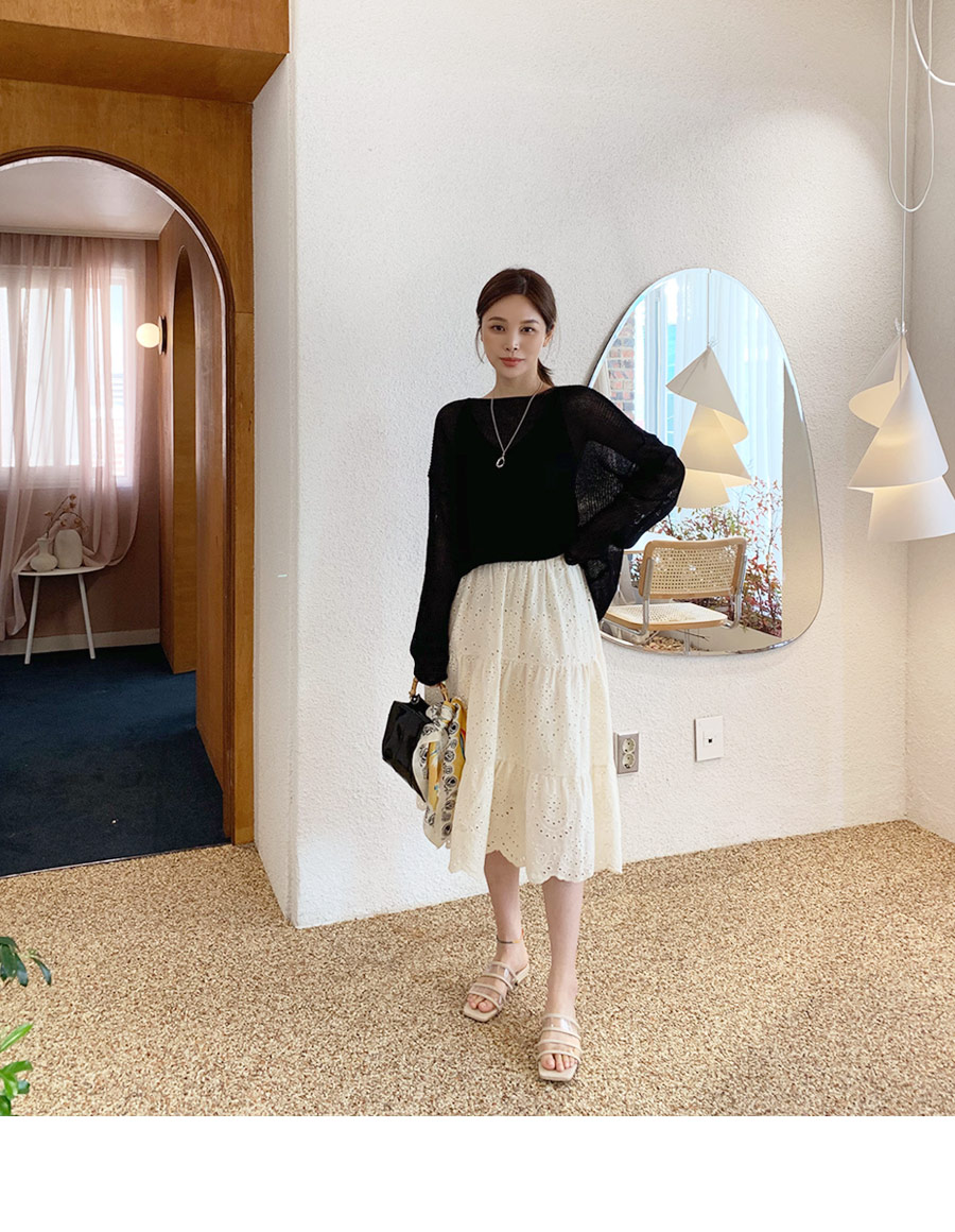 アイレットレースロングスカート・全3色 | DHOLIC PLUS | 詳細画像11