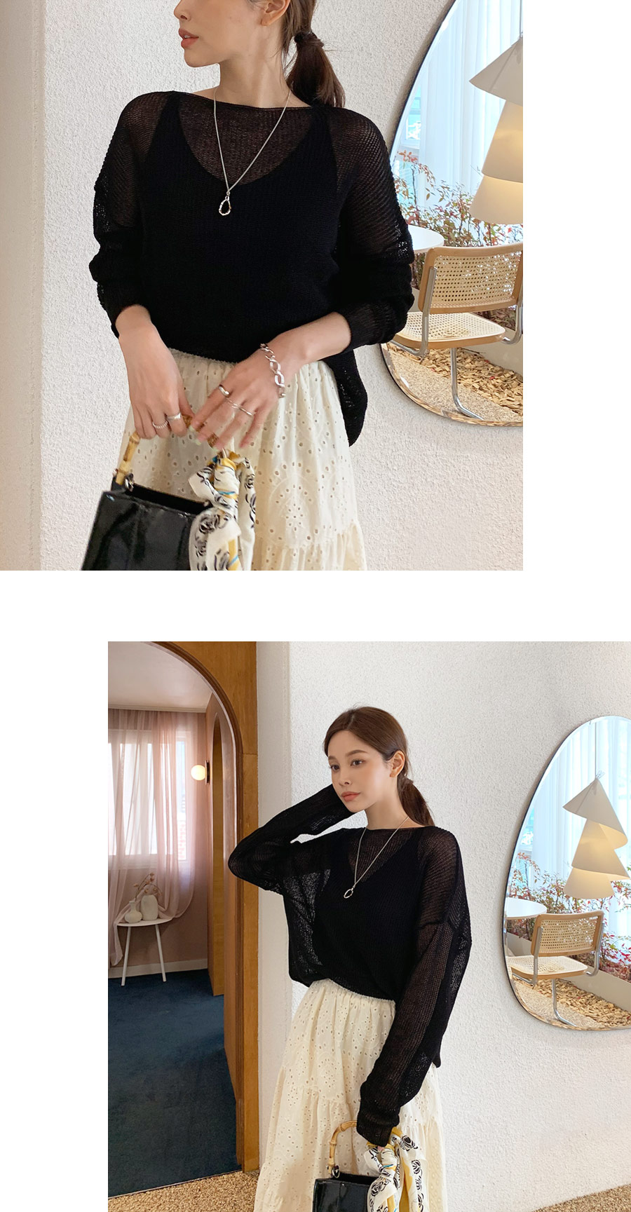 アイレットレースロングスカート・全3色 | DHOLIC PLUS | 詳細画像12