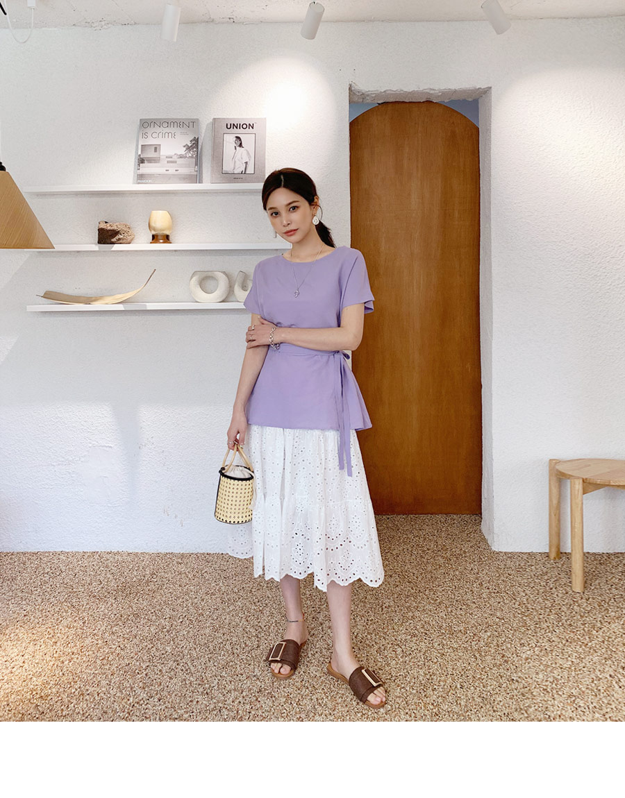 アイレットレースロングスカート・全3色 | DHOLIC PLUS | 詳細画像13