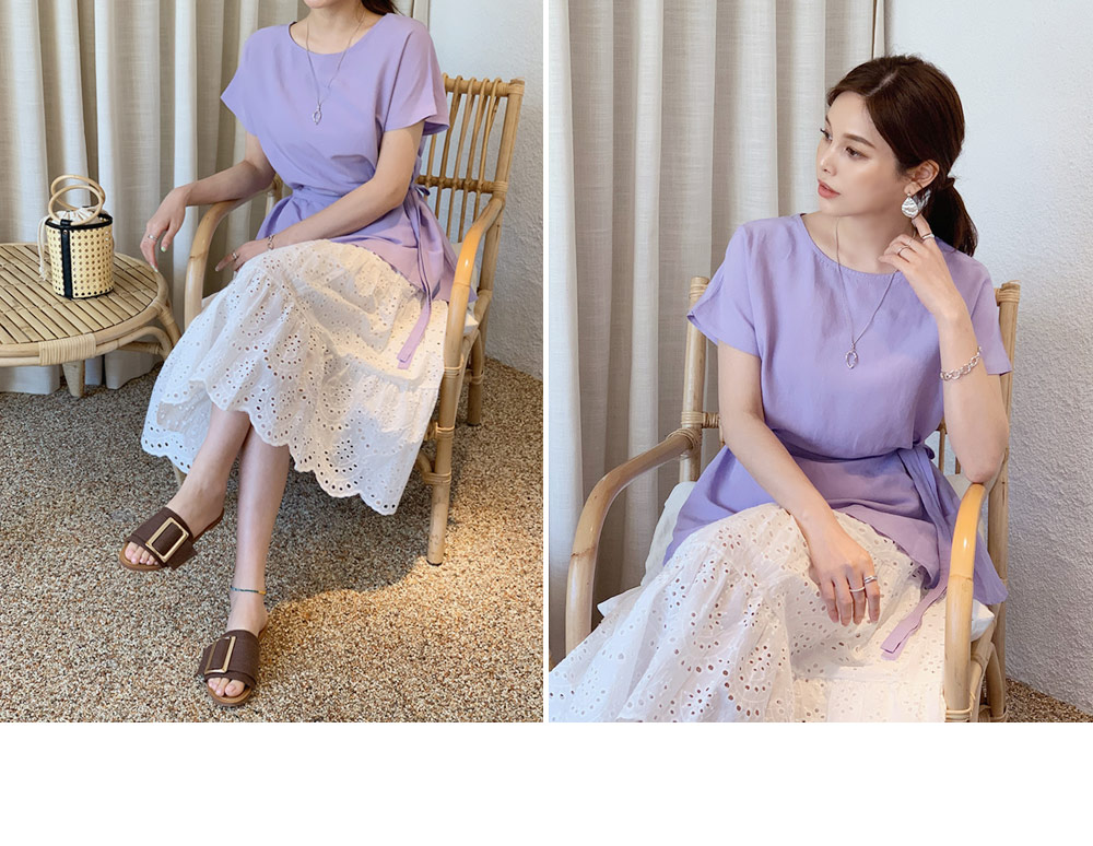 アイレットレースロングスカート・全3色 | DHOLIC PLUS | 詳細画像15