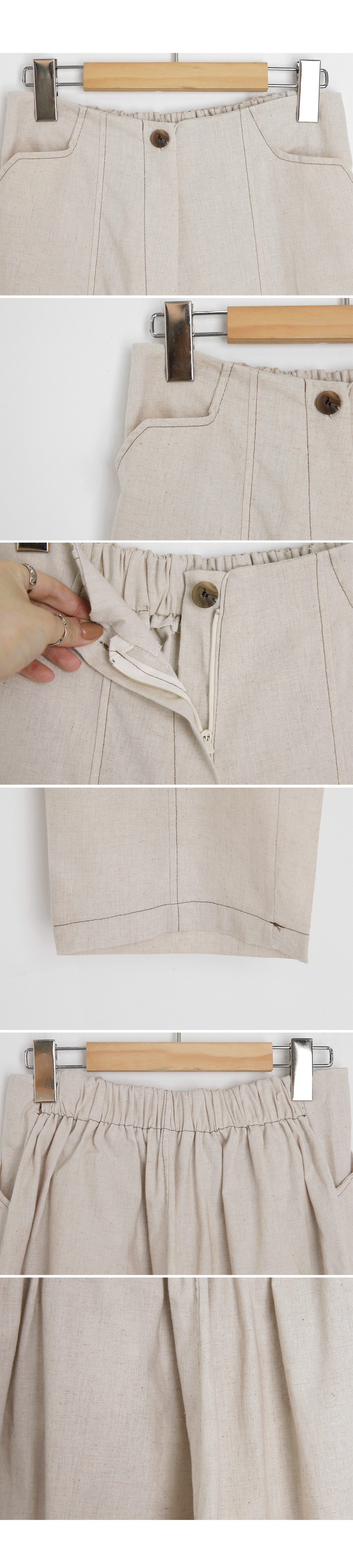 リネン混ステッチパンツ・全2色 | DHOLIC PLUS | 詳細画像10