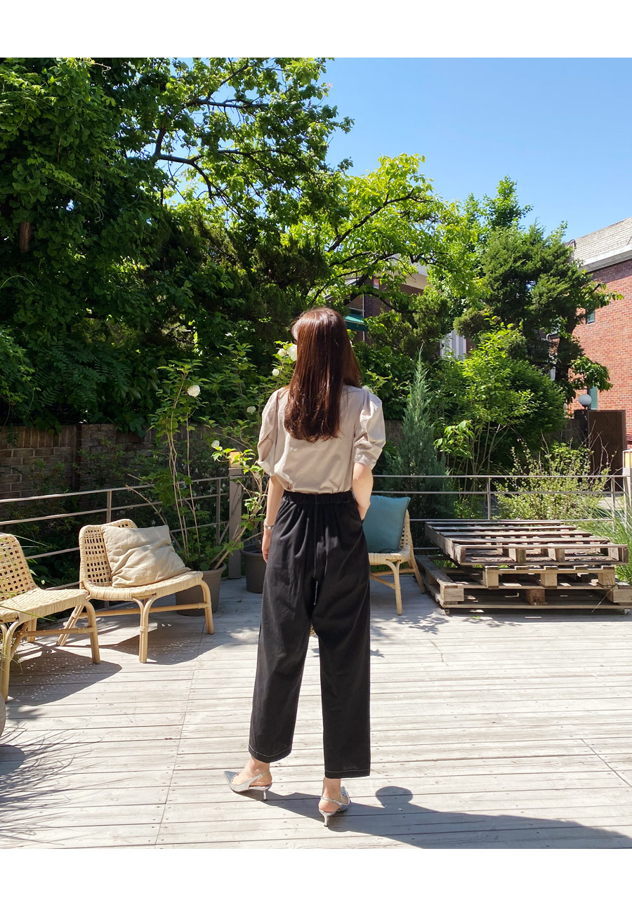 リネン混ステッチパンツ・全2色 | DHOLIC PLUS | 詳細画像4