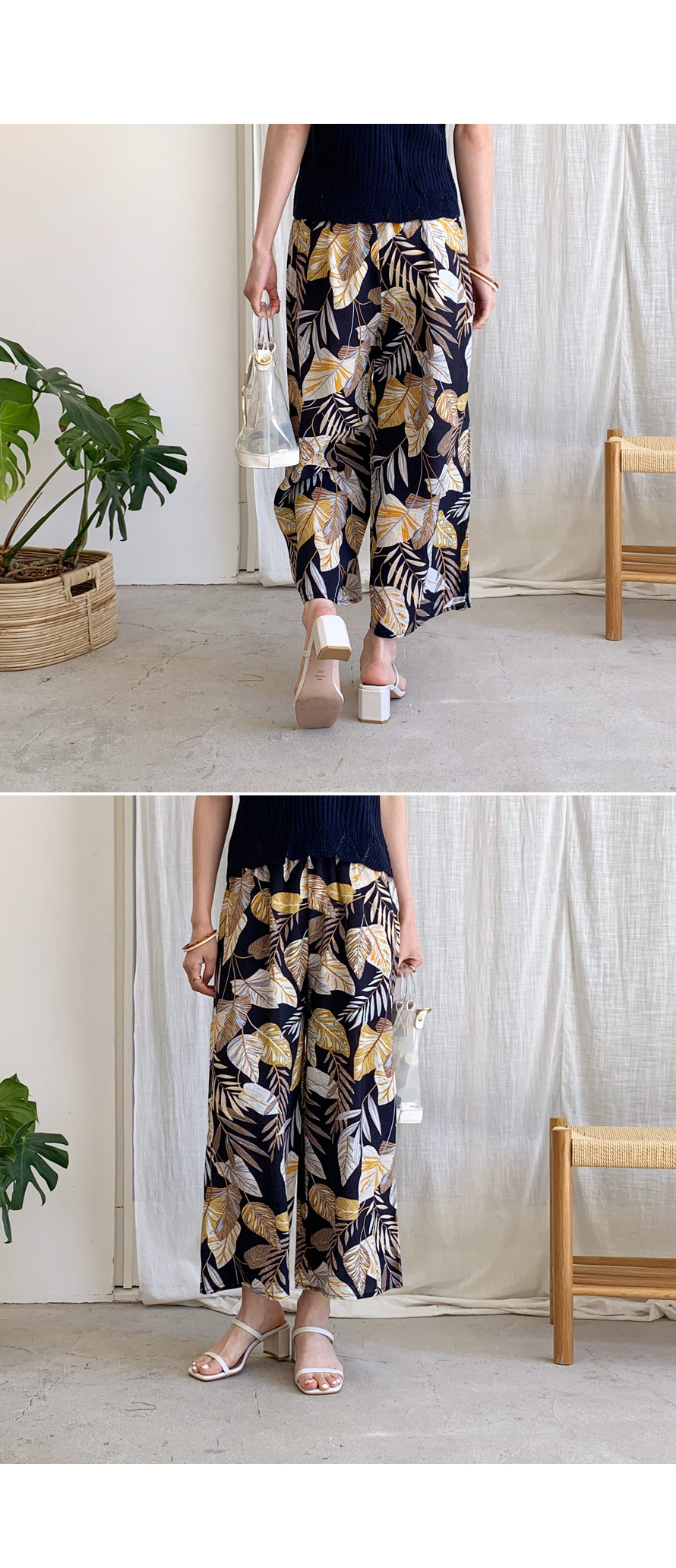 リーフパターンワイドパンツ・全2色 | DHOLIC PLUS | 詳細画像5