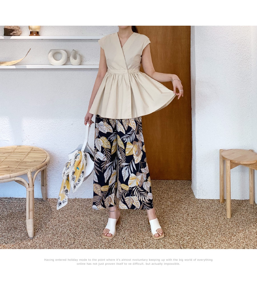 リーフパターンワイドパンツ・全2色 | DHOLIC PLUS | 詳細画像10