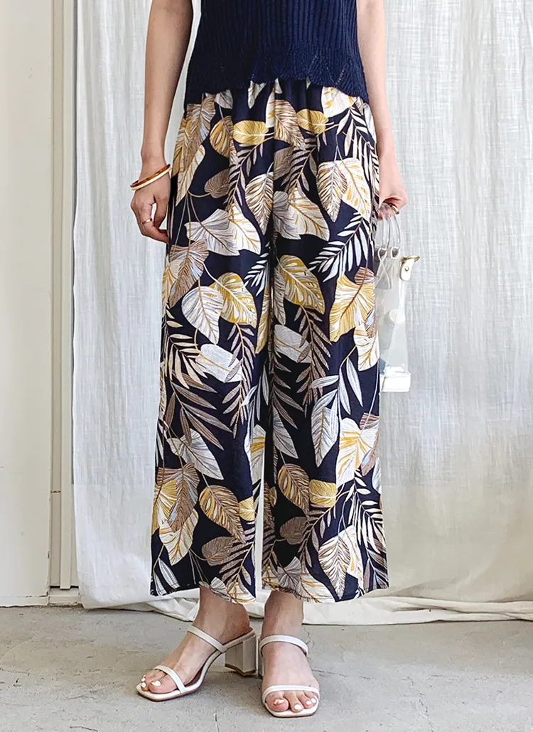 リーフパターンワイドパンツ・全2色 | DHOLIC PLUS | 詳細画像1