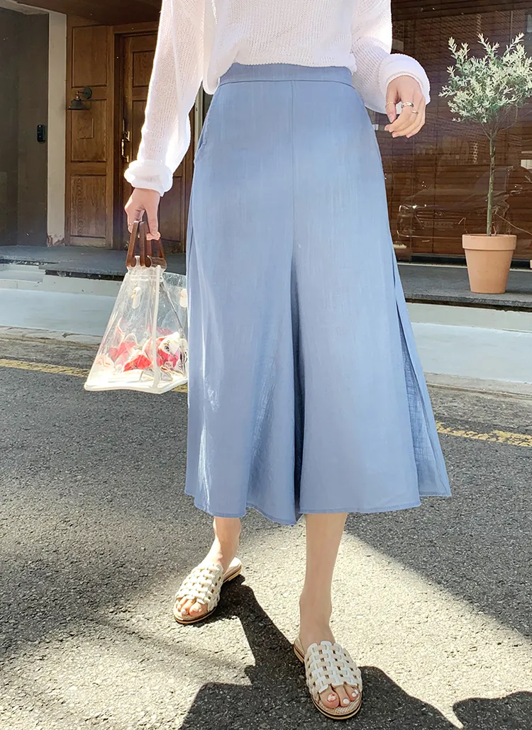 リネン混フレアパンツ・全4色 | DHOLIC PLUS | 詳細画像1