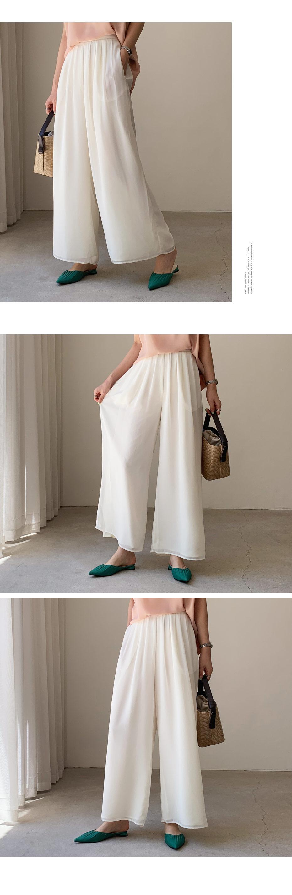 シフォンワイドパンツ・全3色 | DHOLIC PLUS | 詳細画像2