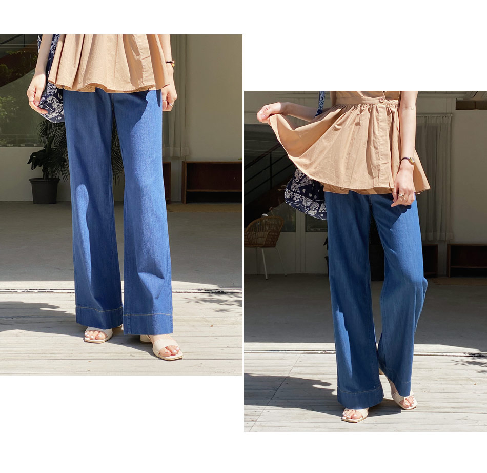 ワイドロングデニムパンツ・全1色 | DHOLIC PLUS | 詳細画像7