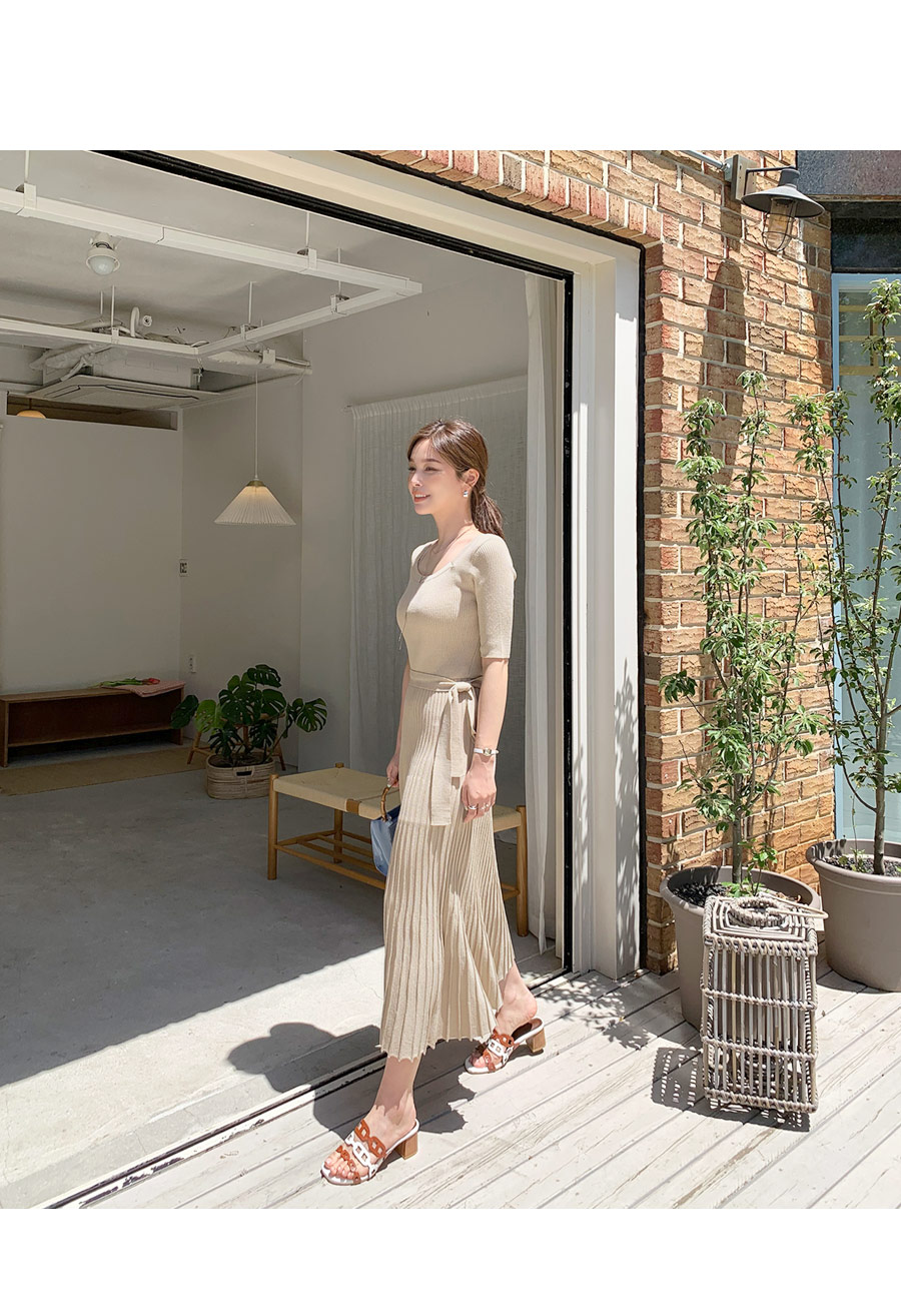 ストラップ付スリムニットワンピース・全2色 | DHOLIC PLUS | 詳細画像2