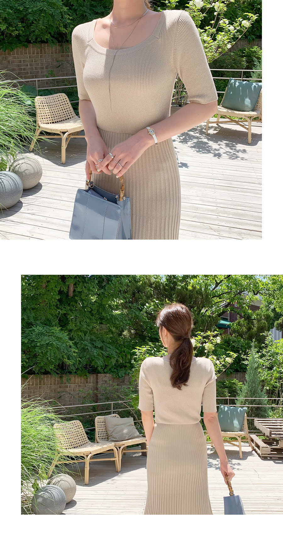 ストラップ付スリムニットワンピース・全2色 | DHOLIC PLUS | 詳細画像7