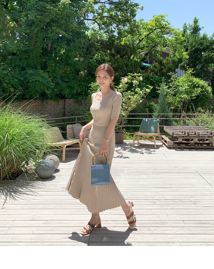 ストラップ付スリムニットワンピース・全2色 | DHOLIC PLUS | 詳細画像8