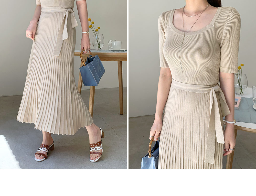 ストラップ付スリムニットワンピース・全2色 | DHOLIC PLUS | 詳細画像13