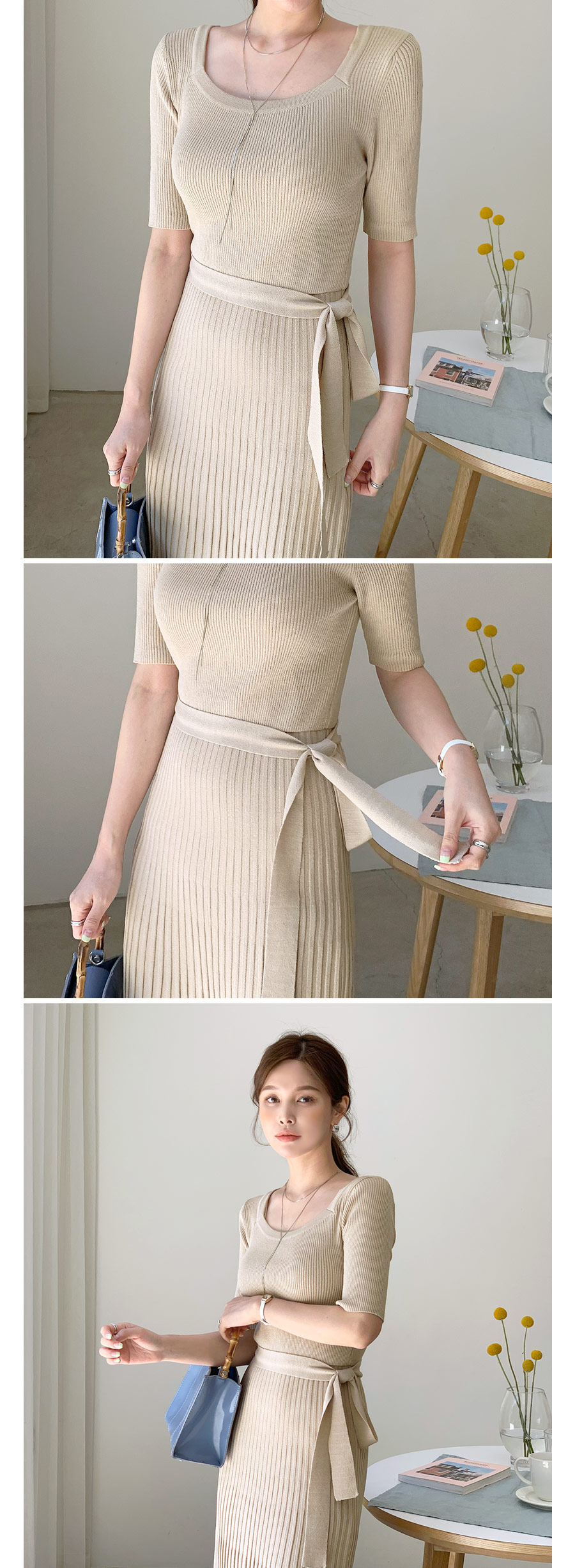 ストラップ付スリムニットワンピース・全2色 | DHOLIC PLUS | 詳細画像14