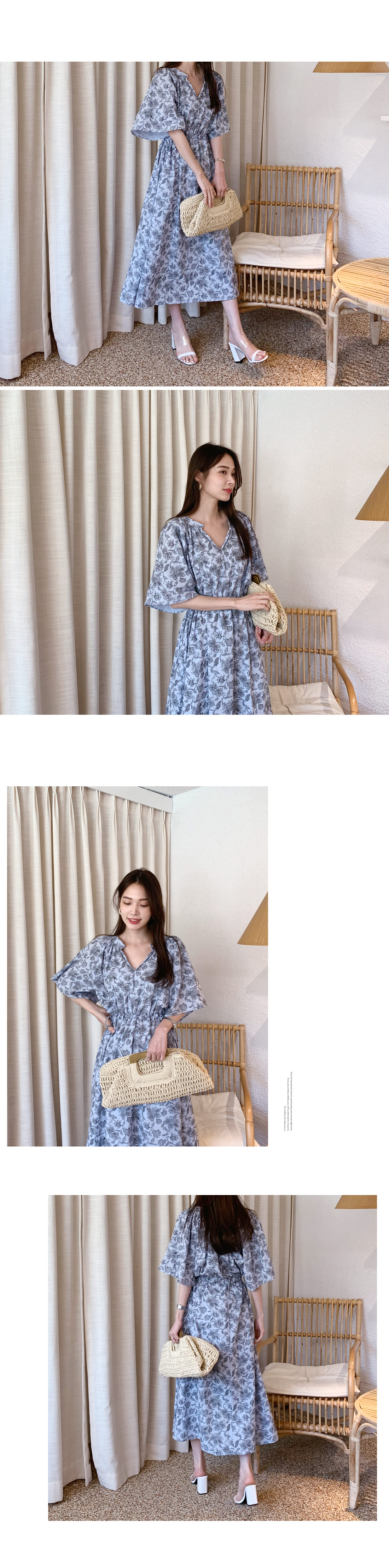 フローラルドロストワンピース・全2色 | DHOLIC PLUS | 詳細画像2