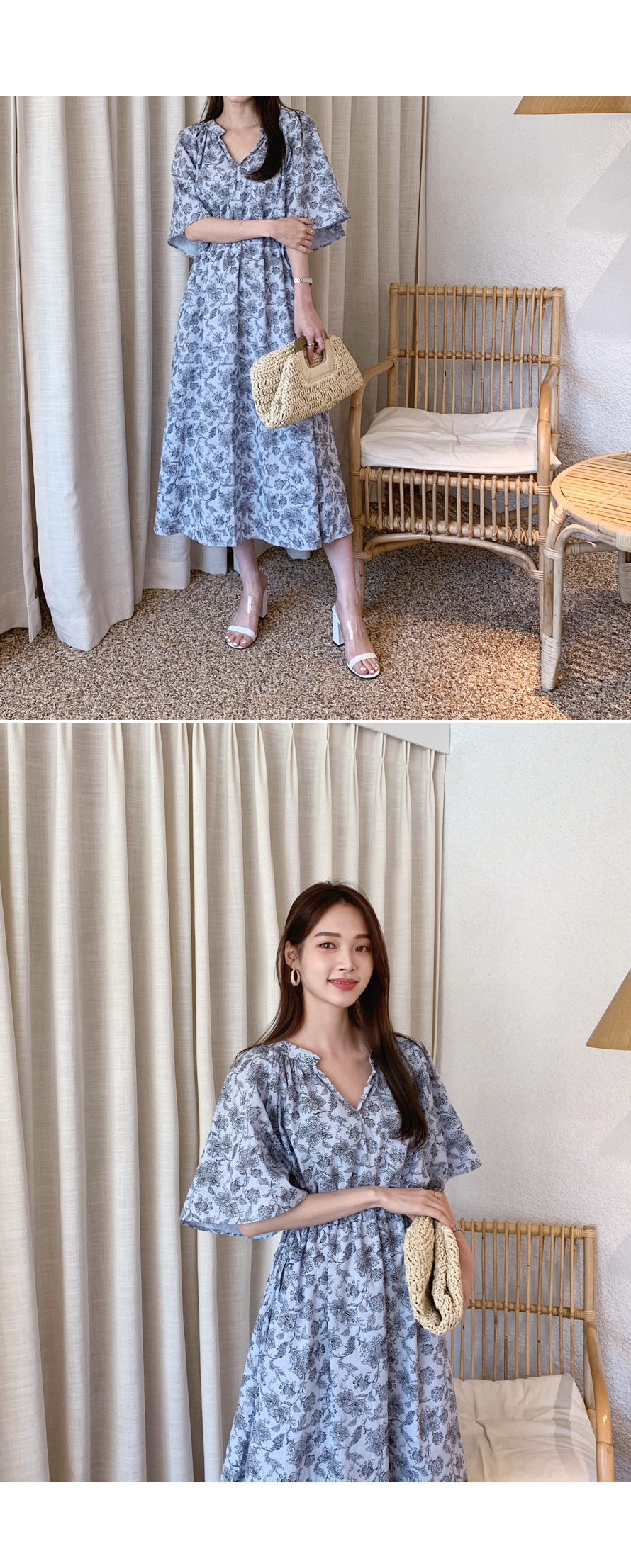 フローラルドロストワンピース・全2色 | DHOLIC PLUS | 詳細画像7