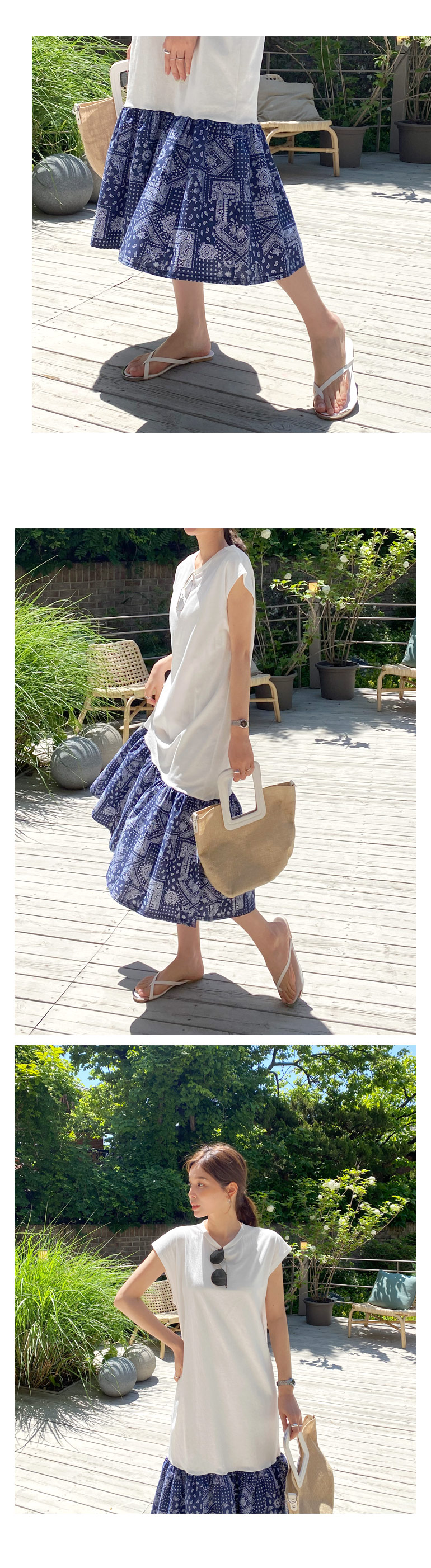 ストラップ付ペイズリーヘムワンピース・全2色 | DHOLIC PLUS | 詳細画像3