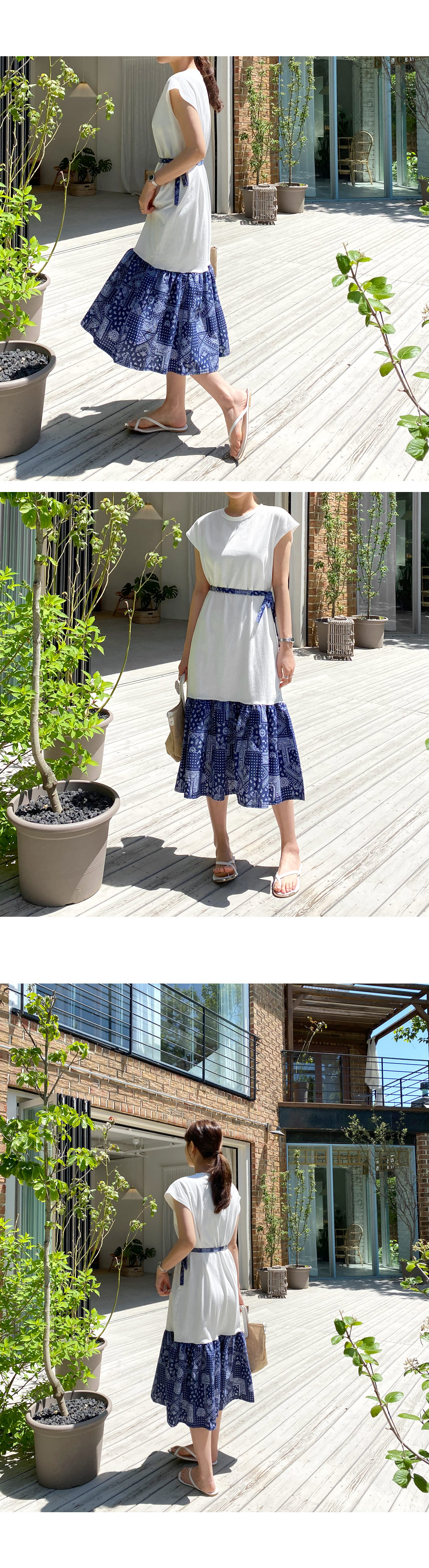 ストラップ付ペイズリーヘムワンピース・全2色 | DHOLIC PLUS | 詳細画像5