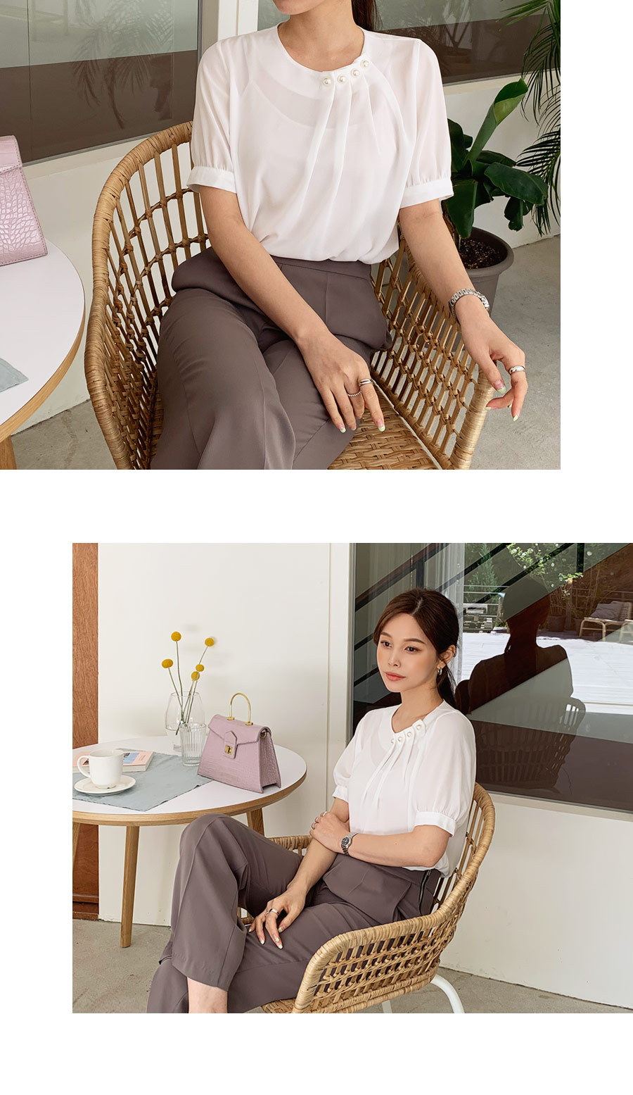 パールタックブラウス・全3色 | DHOLIC PLUS | 詳細画像8