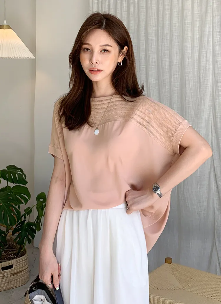 シアーショルダーブラウス・全4色 | DHOLIC PLUS | 詳細画像1