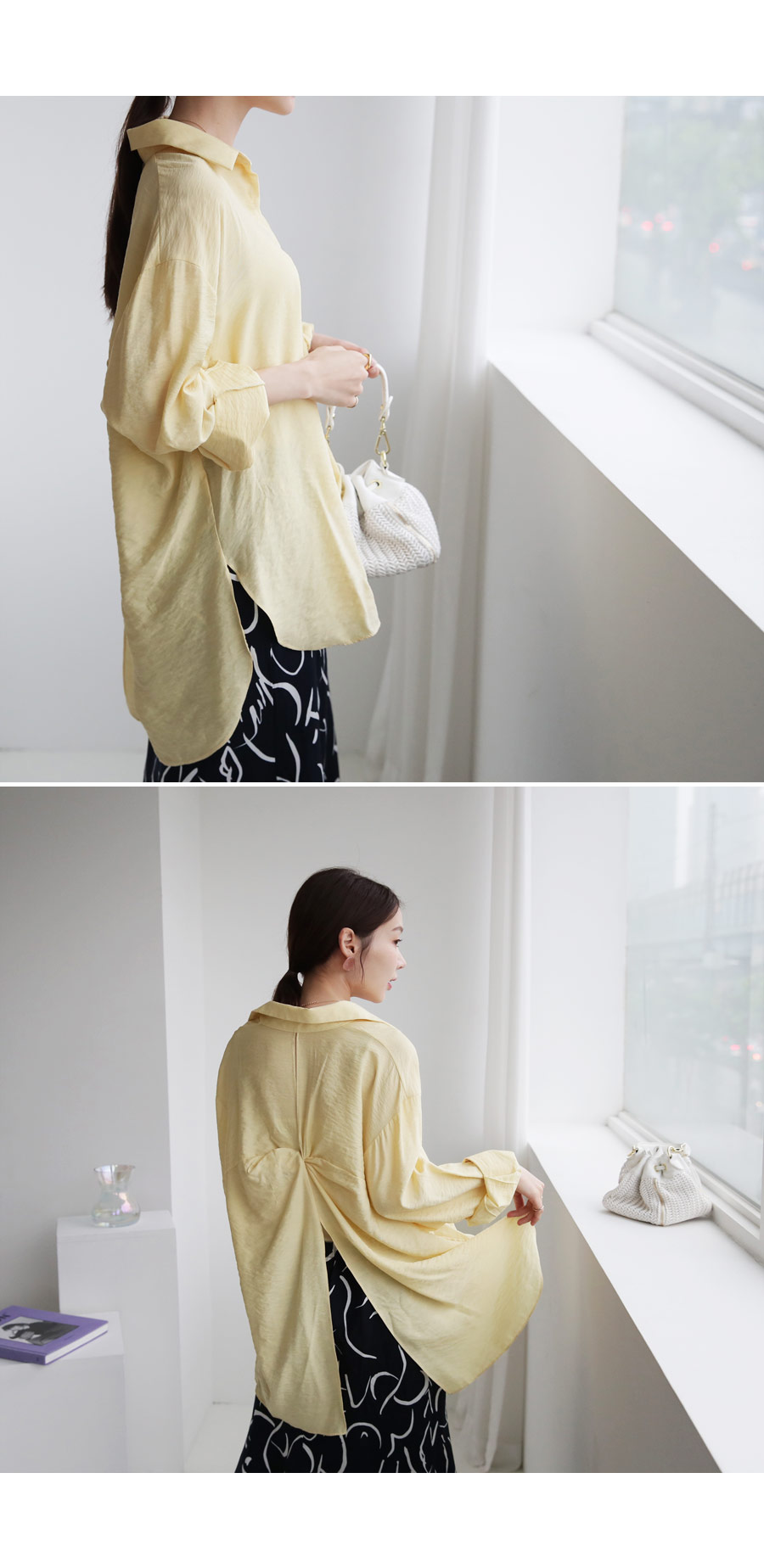 バックスリットツイストシャツ・全3色 | DHOLIC PLUS | 詳細画像8